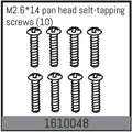 Absima M2.6x14 Linsenkopf selbstschneidende Schrauben (10) für 1:16 Touring Car 1610048
