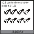 Absima M2.5 pan head cross screw steps 4.0 (12) 1610053
