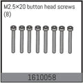 Absima M2.5×20 Rundkopfschrauben (8) für 1:16 Touring Car 1610058