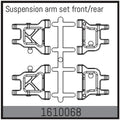 Absima Querlenker Set vorne/hinten für 1:16 Touring Car 1610068