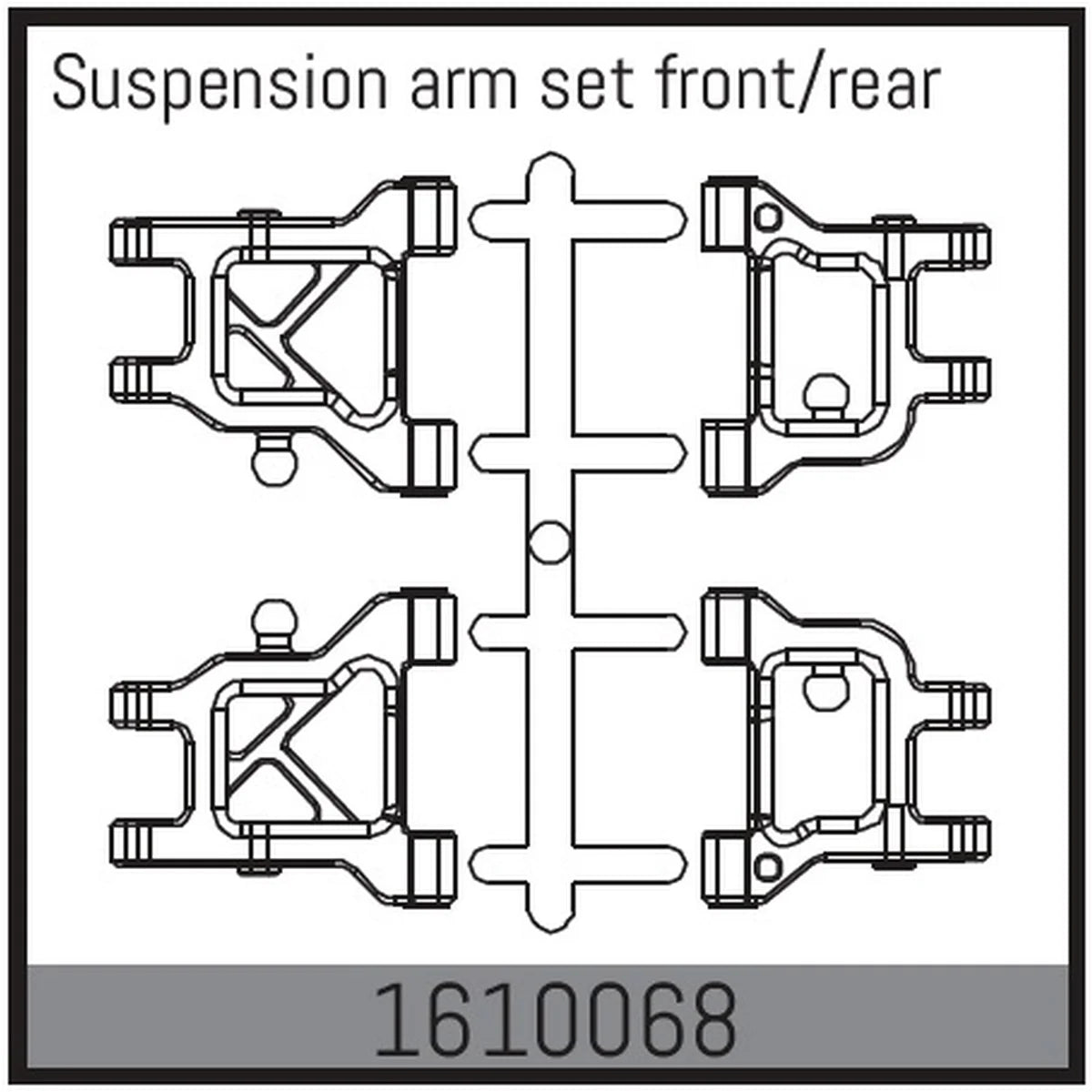 Absima Querlenker Set vorne/hinten für 1:16 Touring Car 1610068