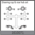 Absima Lenkkugelpfannen & Nabe Set hinten für 1:16 Touring Car 1610071