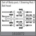 Absima Querlenker Set oben vorne/hinten für 1:16 Touring Car 1610072