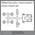 Absima Radmitnehmer Mutter / Servohalterung / Motorhalterung Set für 1:16 Touring Car 1610074