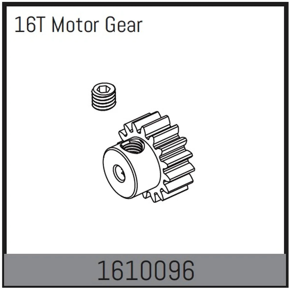 Absima Ritzel 16T für 380 Motor - 1:16 Touring Car 1610096