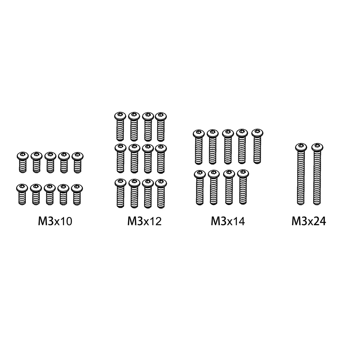 Absima Schrauben-Set M3x10/M3x14/M3x24 für Monster Truck Mini AMT 1610163