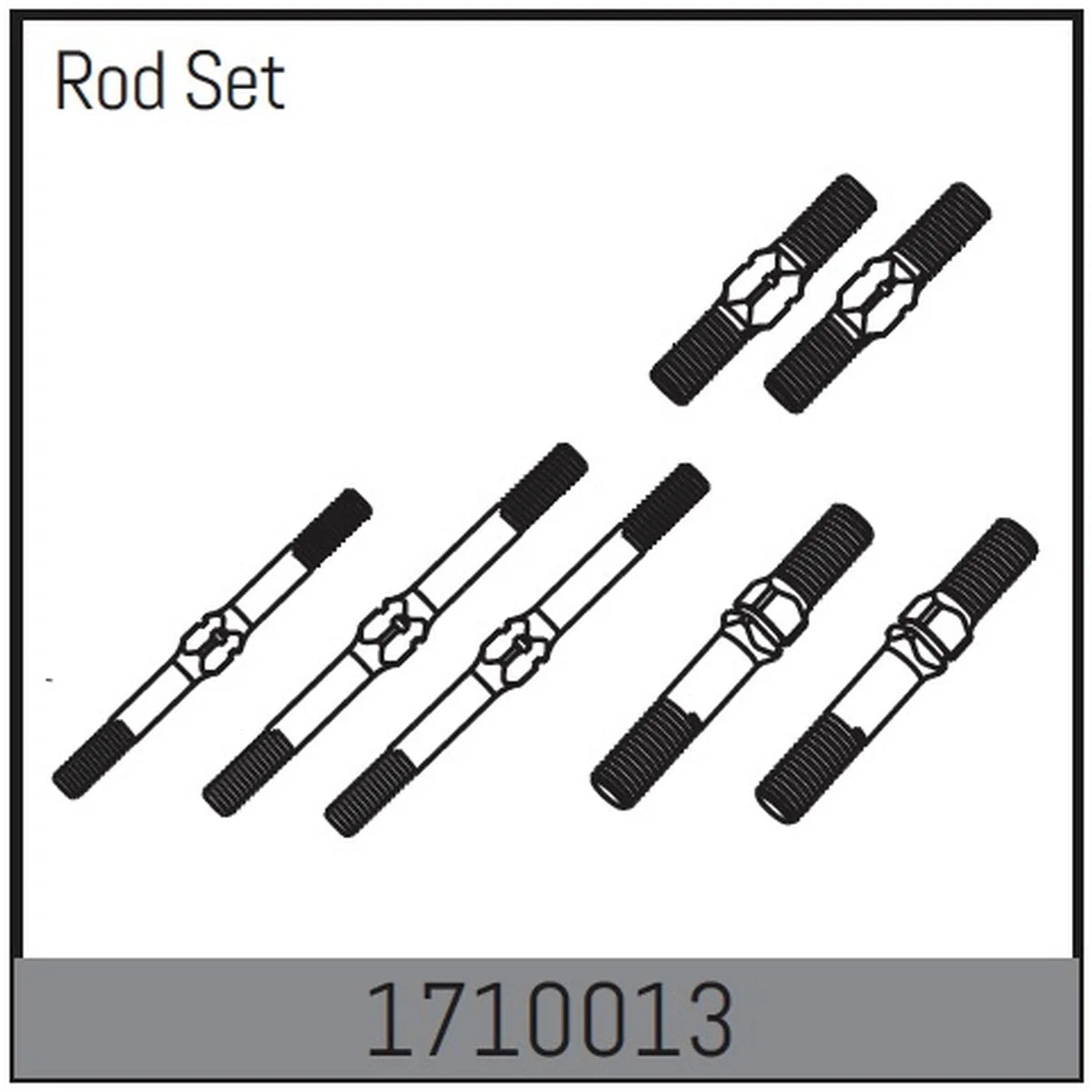 Absima Gewindestangen Set für 1:7 Rock Racer Mamba 7 1710013