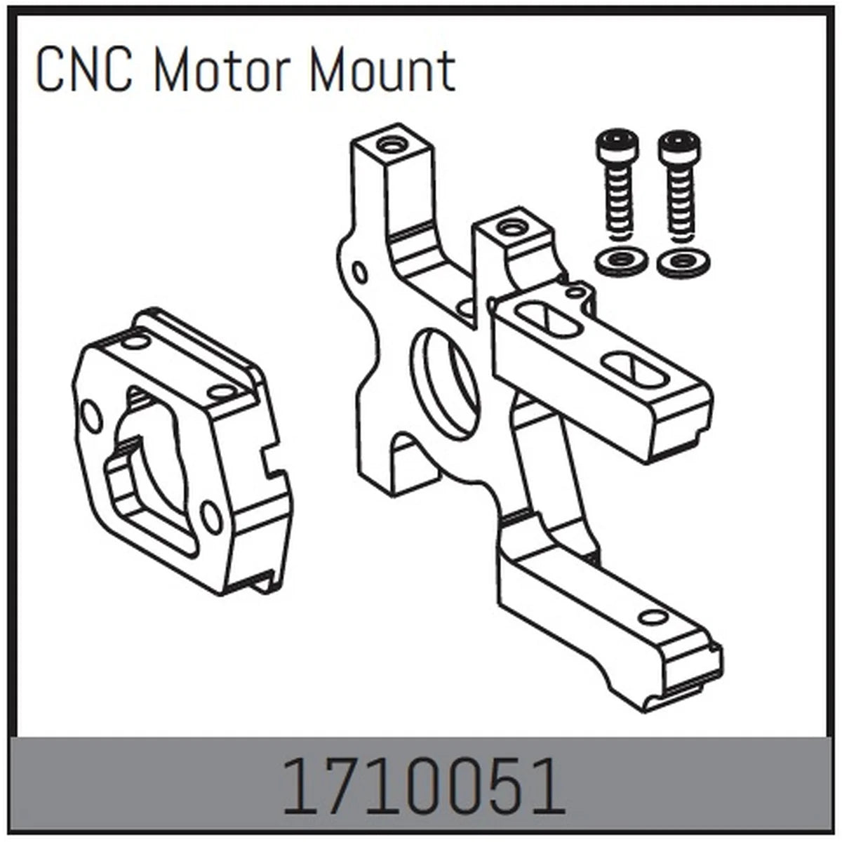 Absima CNC Motorhalter für 1:7 Rock Racer Mamba 7 1710051