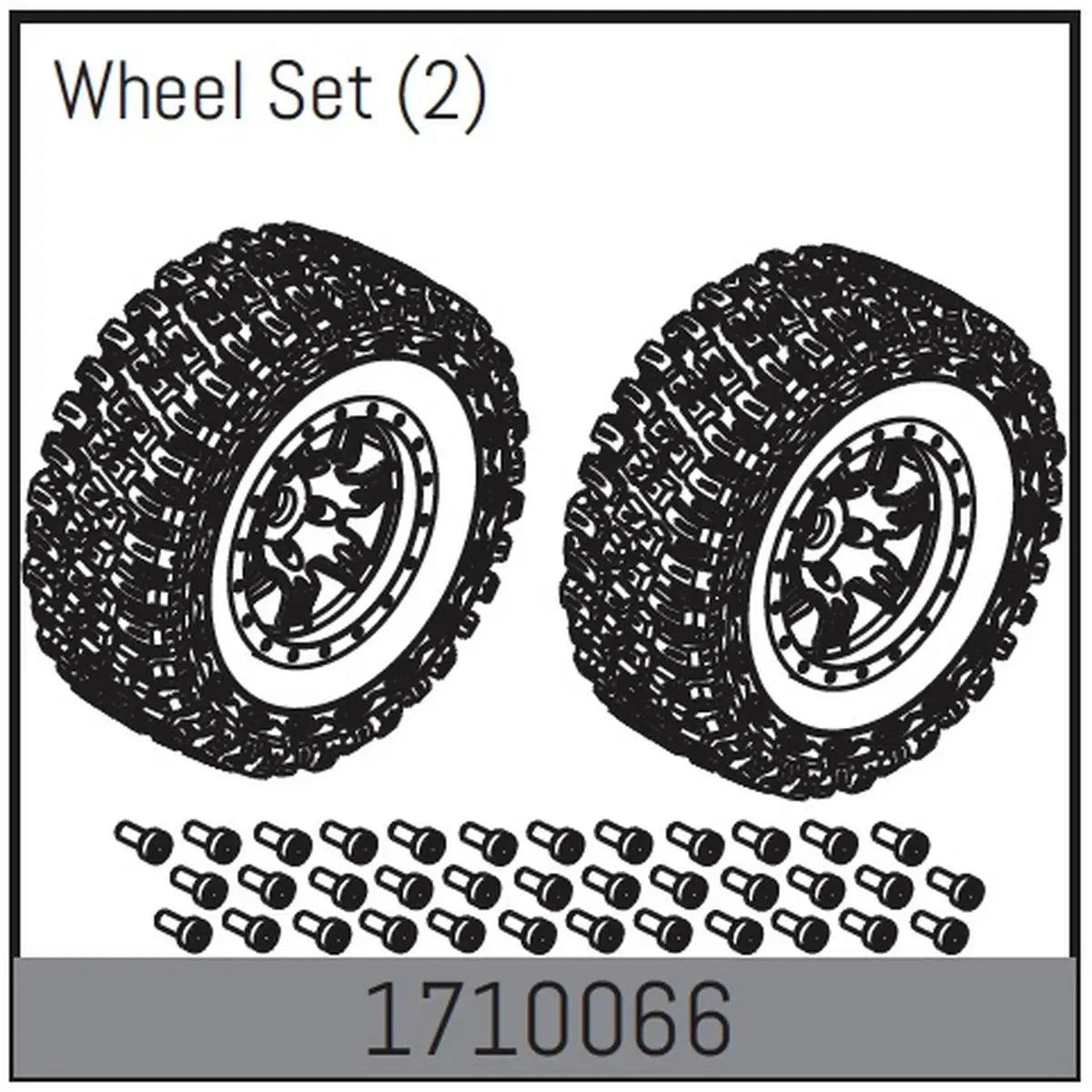 Absima Räderset (2) für 1:7 Rock Racer Mamba 7 1710066