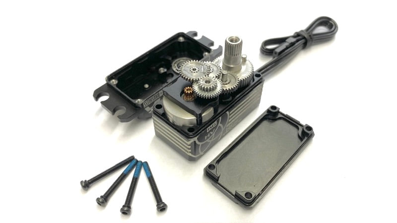 Absima 2030101 HV Digital Voll-Alu Servo ST50DBT 50KG Team-Spec. – Innenleben mit Getriebe