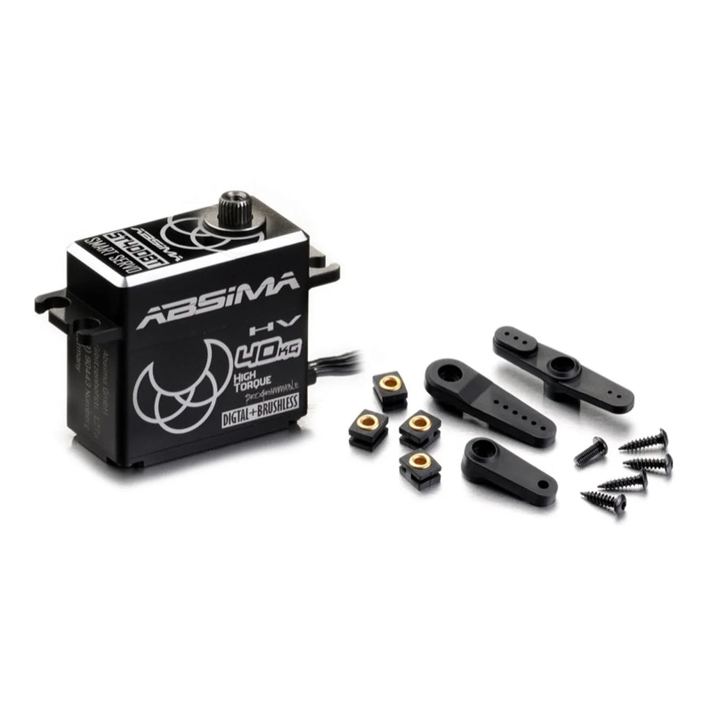 Absima 2030105 HV Digital Alu Servo ST40DBT 40KG Race-Spec. – mit Servohörnern und Befestigungsmaterial