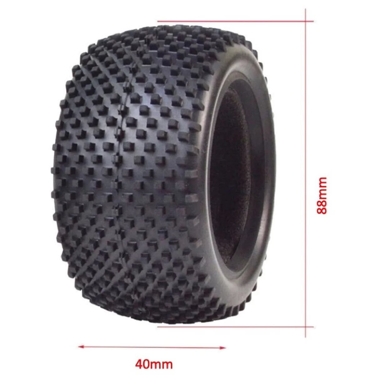 Absima 1:10 Alu. Buggy Räderset 2WD/4WD Block hinten 12mm Hex (2) 2500024