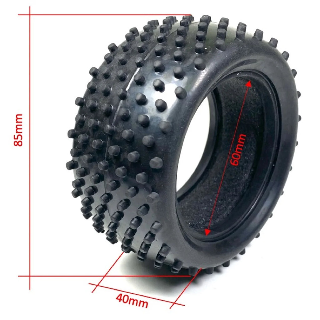 Absima 1:10 Alu. Buggy Räderset 2WD/4WD Stift hinten 12mm Hex (2) 2500025