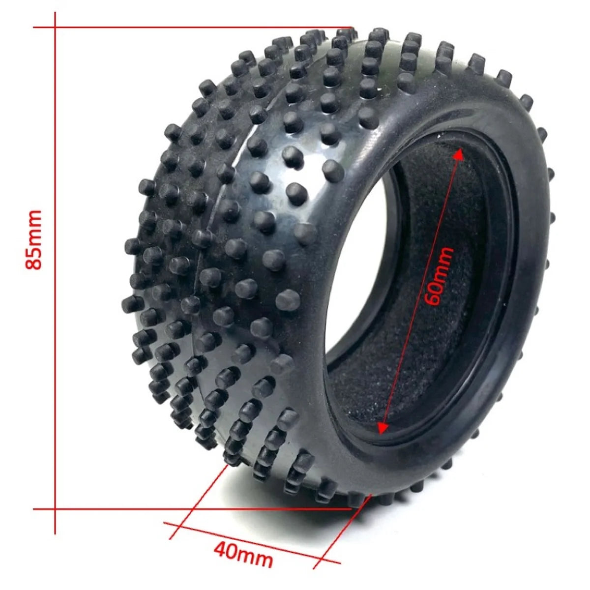 Absima 1:10 Alu. Buggy Räderset 2WD/4WD Stift hinten 12mm Hex (2) 2500025