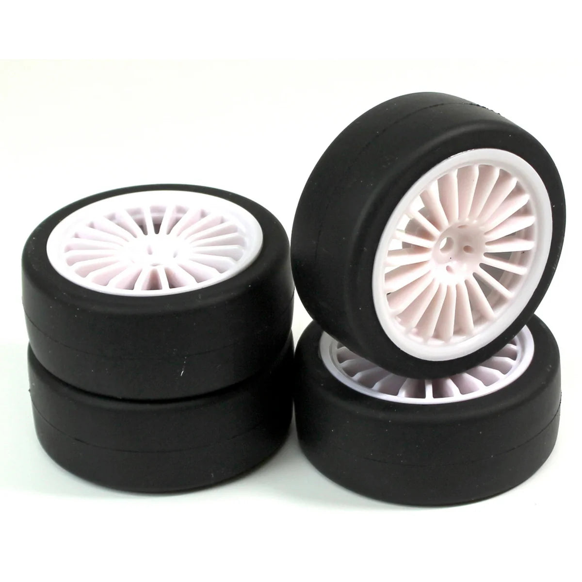 Absima Räderset Onroad "20-Speichen / Slick" 1:10 (4) Weiß 2510002