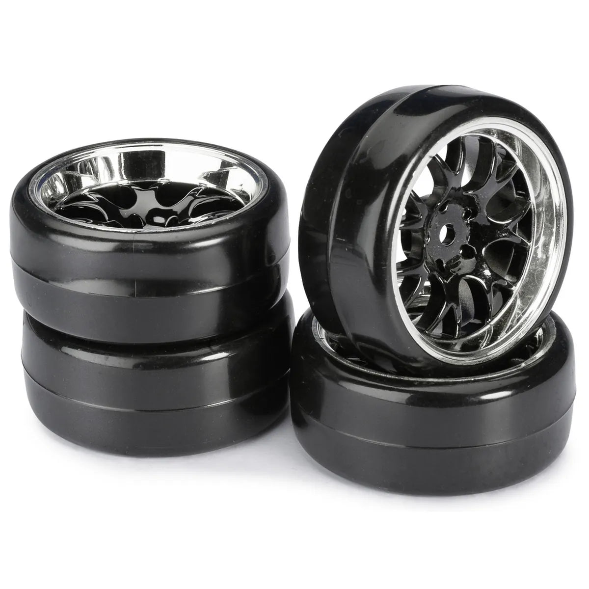 Absima Räderset Drift LP " Wabe / Profil B" schwarz/chrom 1:10 (4) 2510041