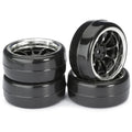 Absima Räderset Drift LP " 9-Speichen / Profil B" schwarz/chrom 1:10 (4) 2510043