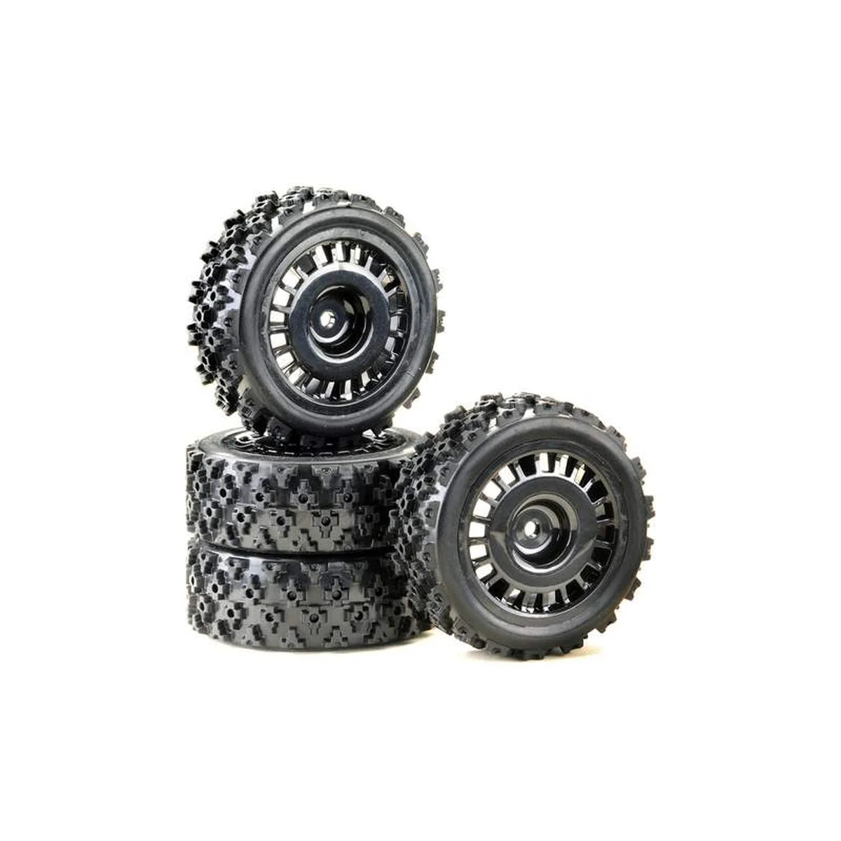 Absima 1:10 Räderset "Rally Block Design" (4) Schwarz 2510060