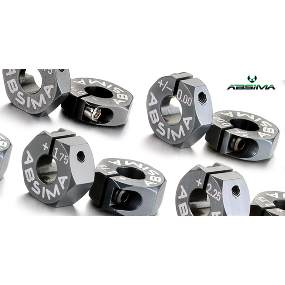 Absima Alu 7075 T6 Radmitnehmer 12mm Offset 1:10 (2) +0.75mm 2560012