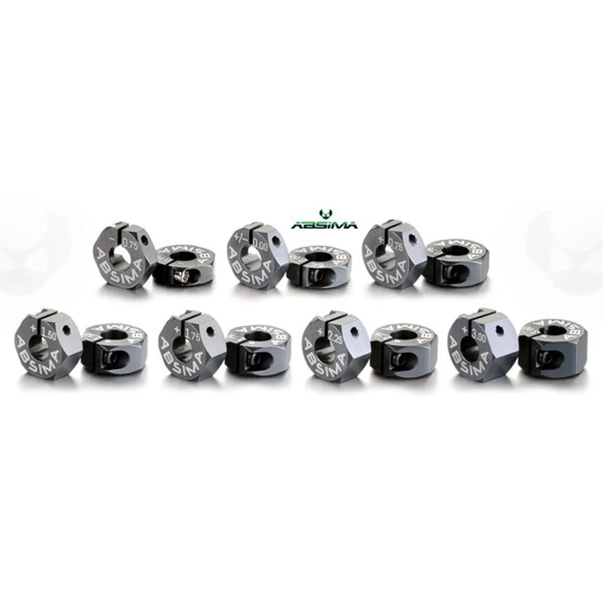 Absima Alu 7075 T6 Radmitnehmer 12mm Offset 1:10 (2) +0.75mm 2560012