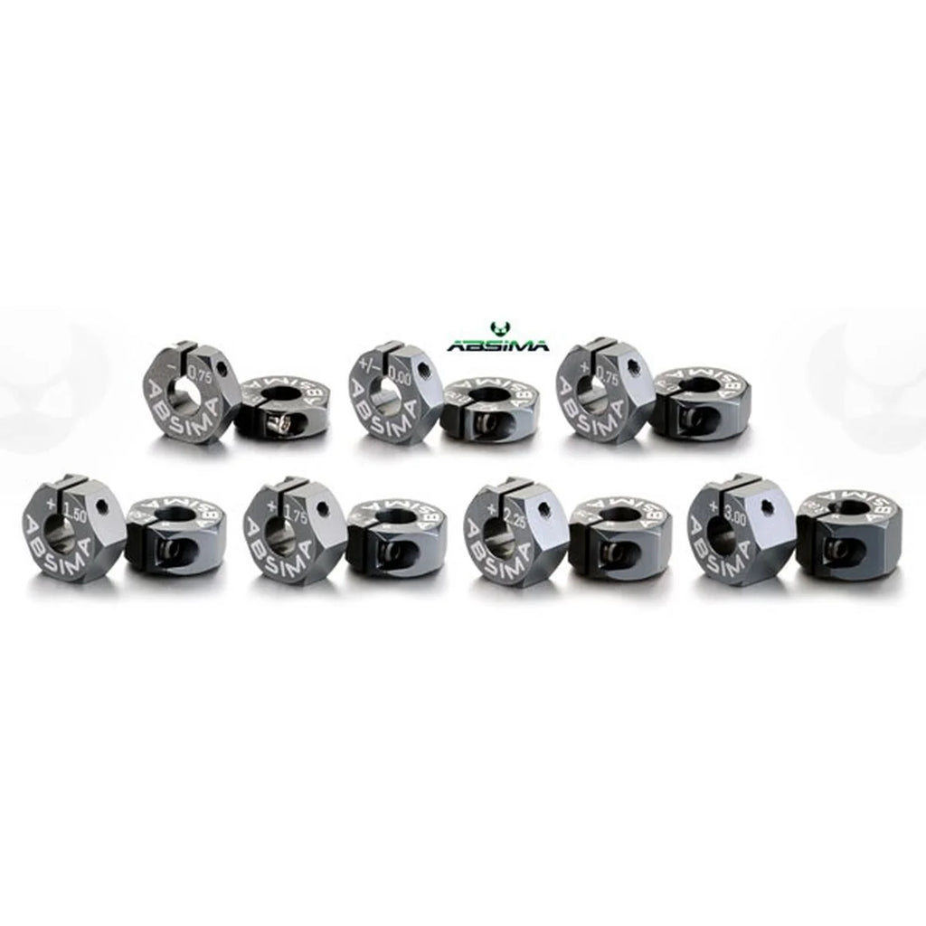 Absima Alu 7075 T6 Radmitnehmer 12mm Offset 1:10 (2) +1.75mm 2560016