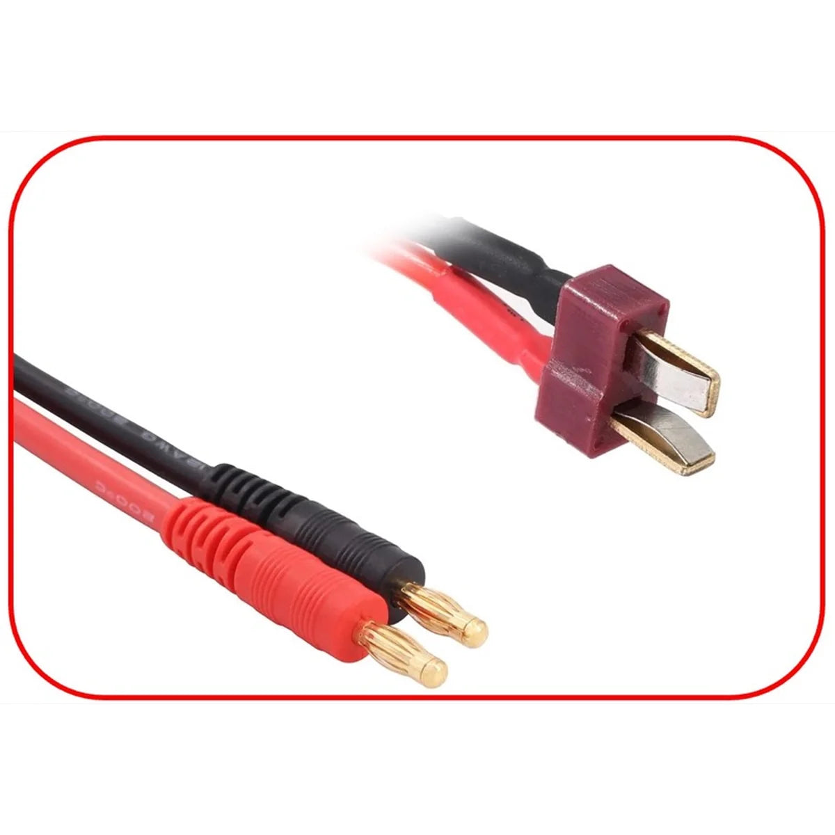 Absima Ladekabel 4mm Goldkontaktstecker T-Stecker 150 mm 3040035