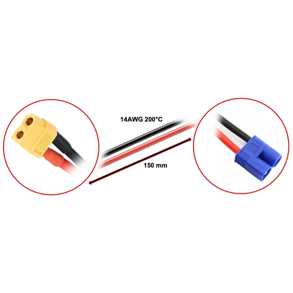 Absima Ladekabel XT60 15cm EC3 3040051
