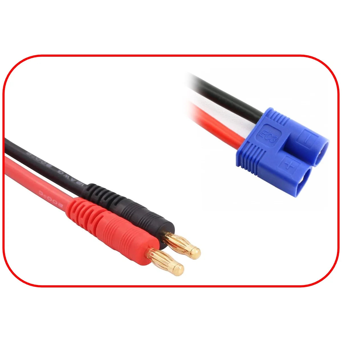 Absima Ladekabel 4mm Goldkontaktstecker EC3 300 mm 3040074