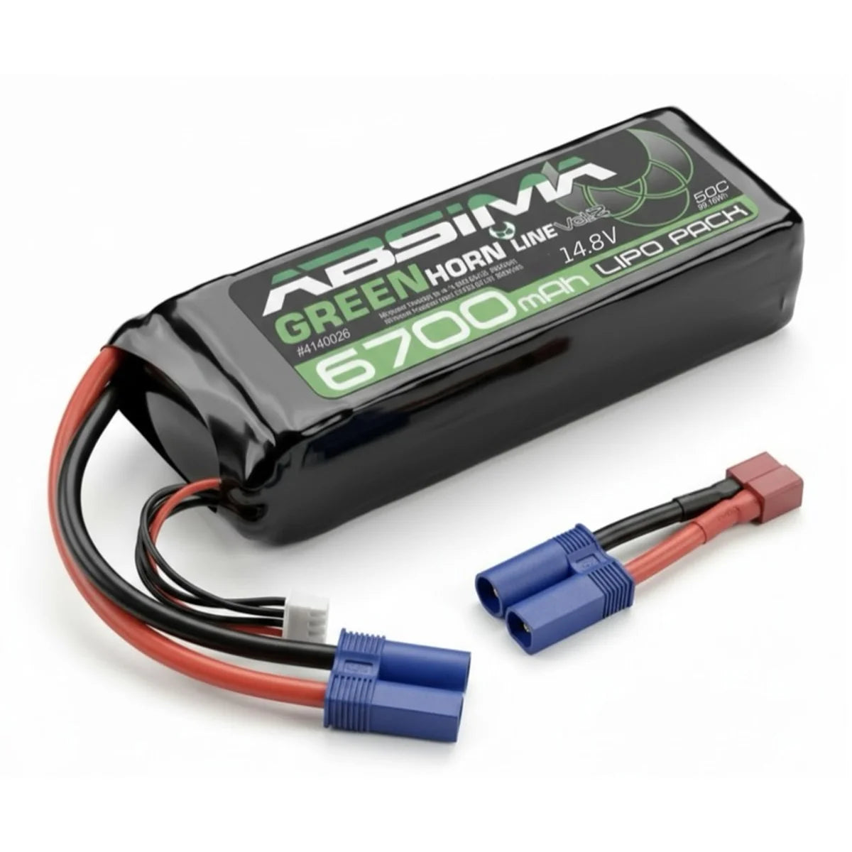 Absima Greenhorn LiPo 4S/14,8V 50C 6700 SC (EC5/T-Stecker) 4140026