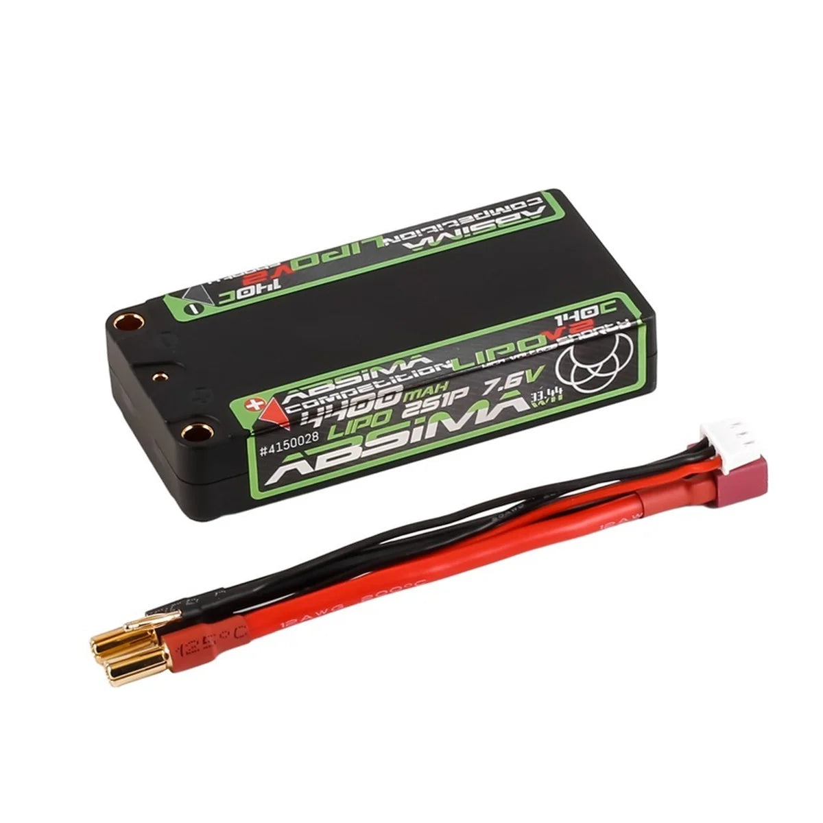 Absima Comp. Shorty LiPo 7,6V 140C/2S1P HC 4400mAh 5mm 4150028