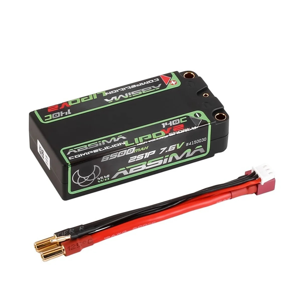 Absima Comp. Shorty LiPo 7,6V 140C/2S1P HC 6500mAh 5mm 4150030