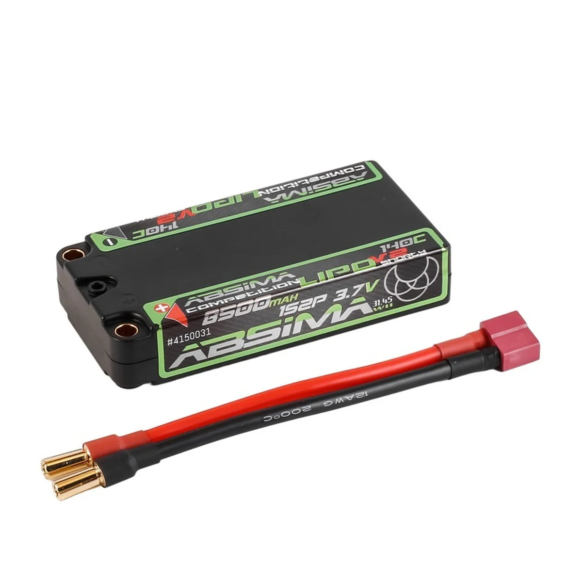 Absima Comp. Shorty LiPo 3,7V 140C/1S2P HC 8500mAh 5mm 4150031