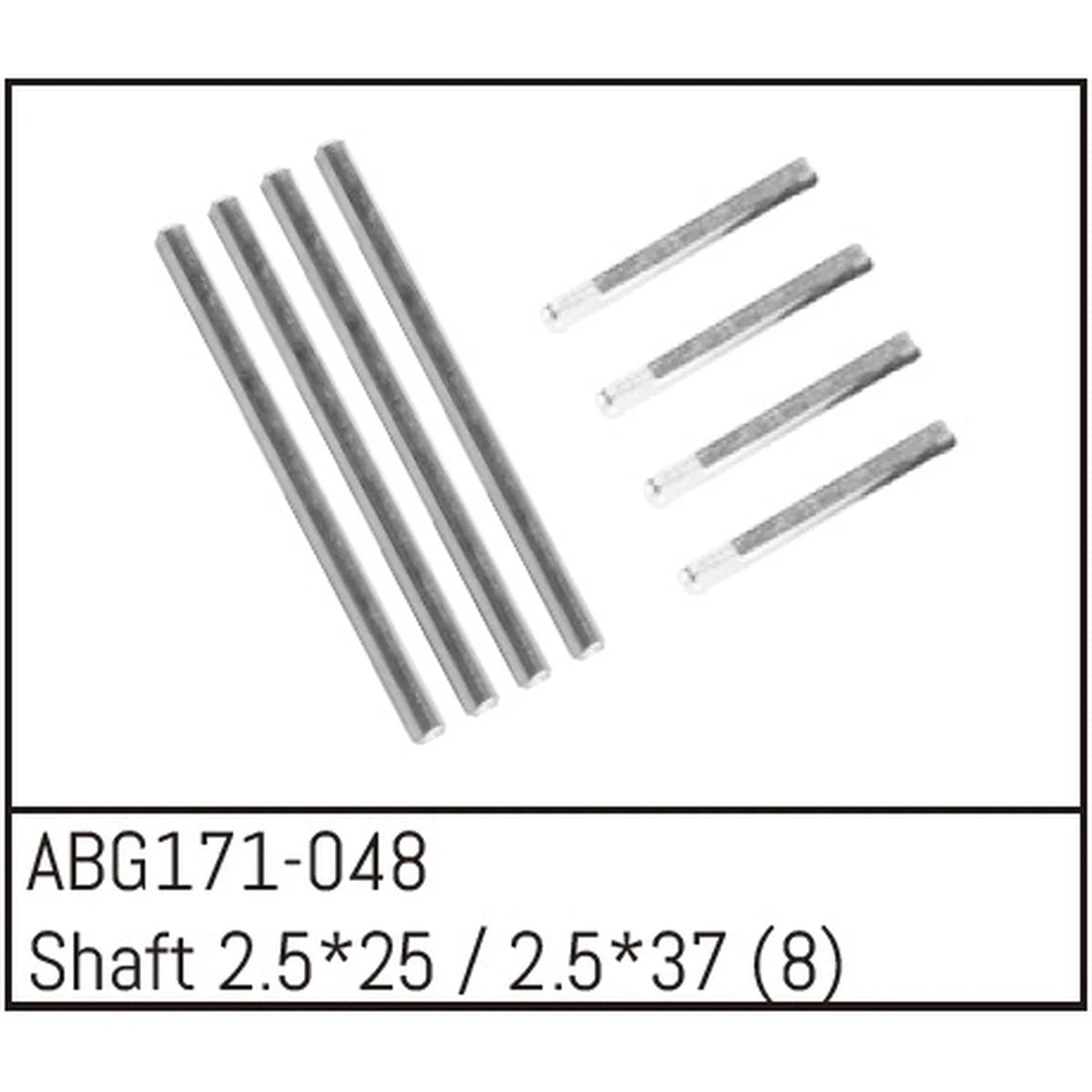 Absima Welle Set - 2.5x25 (4) /2.5x37 (4) ABG171-048