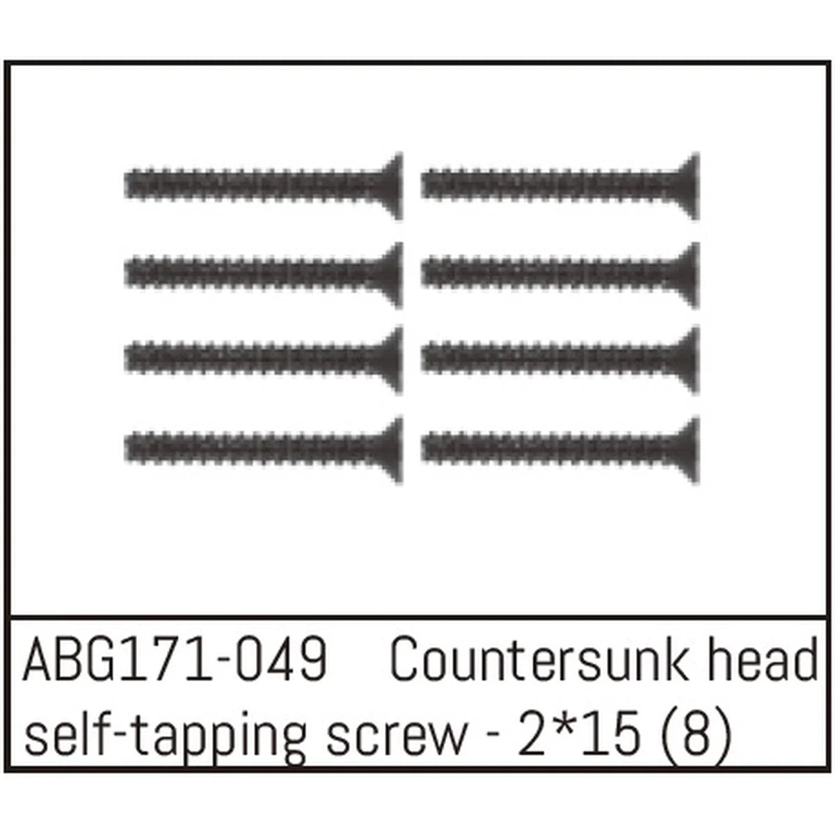 Absima Senkkopfschrauben M2x15 (8) ABG171-049
