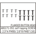 Absima Rundkopfschrauben M2.3x4 (8) / M2.6x8 (8) ABG171-051
