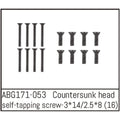 Absima Senkkopfschrauben M3x14 (8) / M2.5x8 (8) ABG171-053