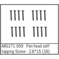 Absima Linsenkopfschrauben M2.6x15 (16) ABG171-059