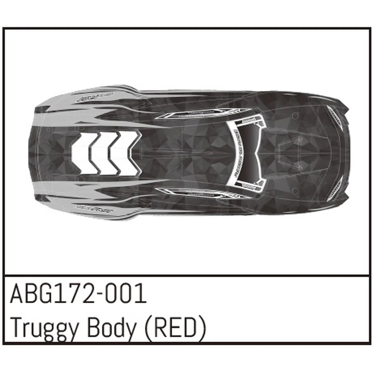Absima Truggy Karosserie (rot) ABG172-001