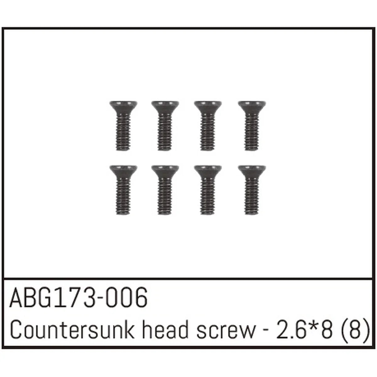 Absima Flachkopfschrauben M2.3x6 (8) ABG173-006