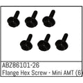 Absima Sechskantschrauben mit Flansch - Mini AMT 6stk ABZ86101-26