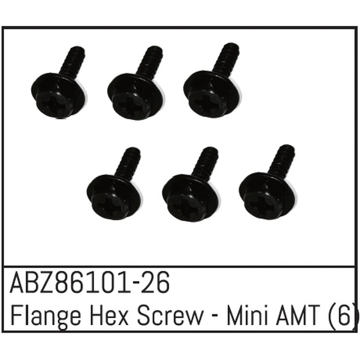 Absima Sechskantschrauben mit Flansch - Mini AMT 6stk ABZ86101-26