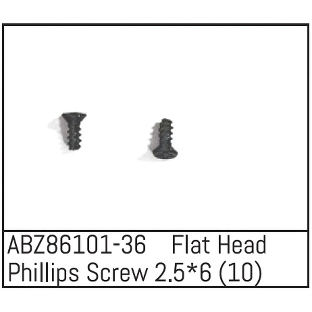 Absima Flachkopf Kreuzschlitzschrauben 2.5x6 - Mini AMT (10) ABZ86101-36
