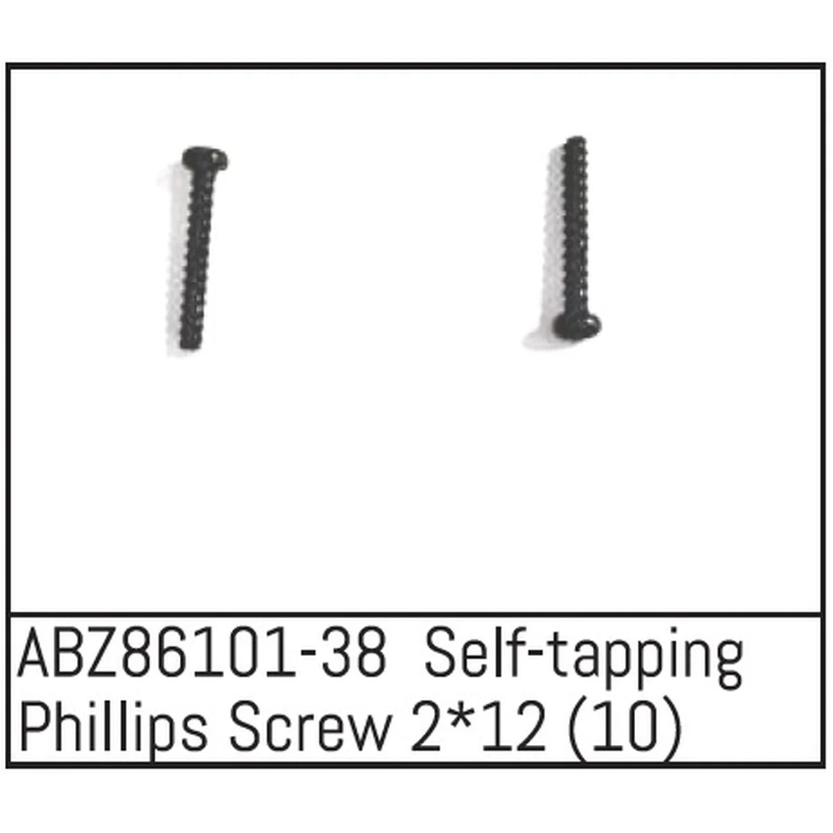 Absima Selbstschneidende Kreuzschlitzschrauben 2x12 - Mini AMT (10) ABZ86101-38