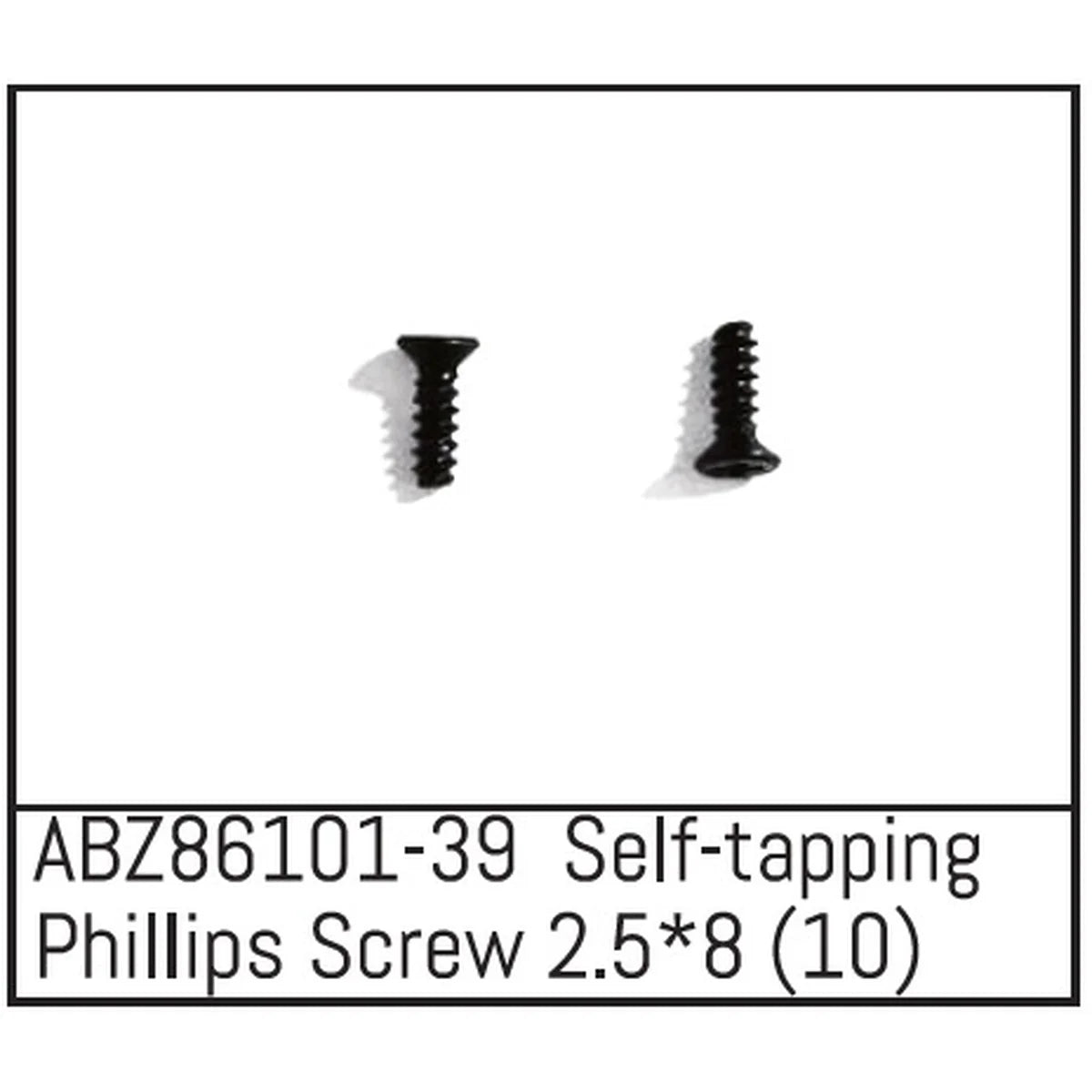 Absima Selbstschneidende Kreuzschlitzschrauben 2.5x8 - Mini AMT (10) ABZ86101-39