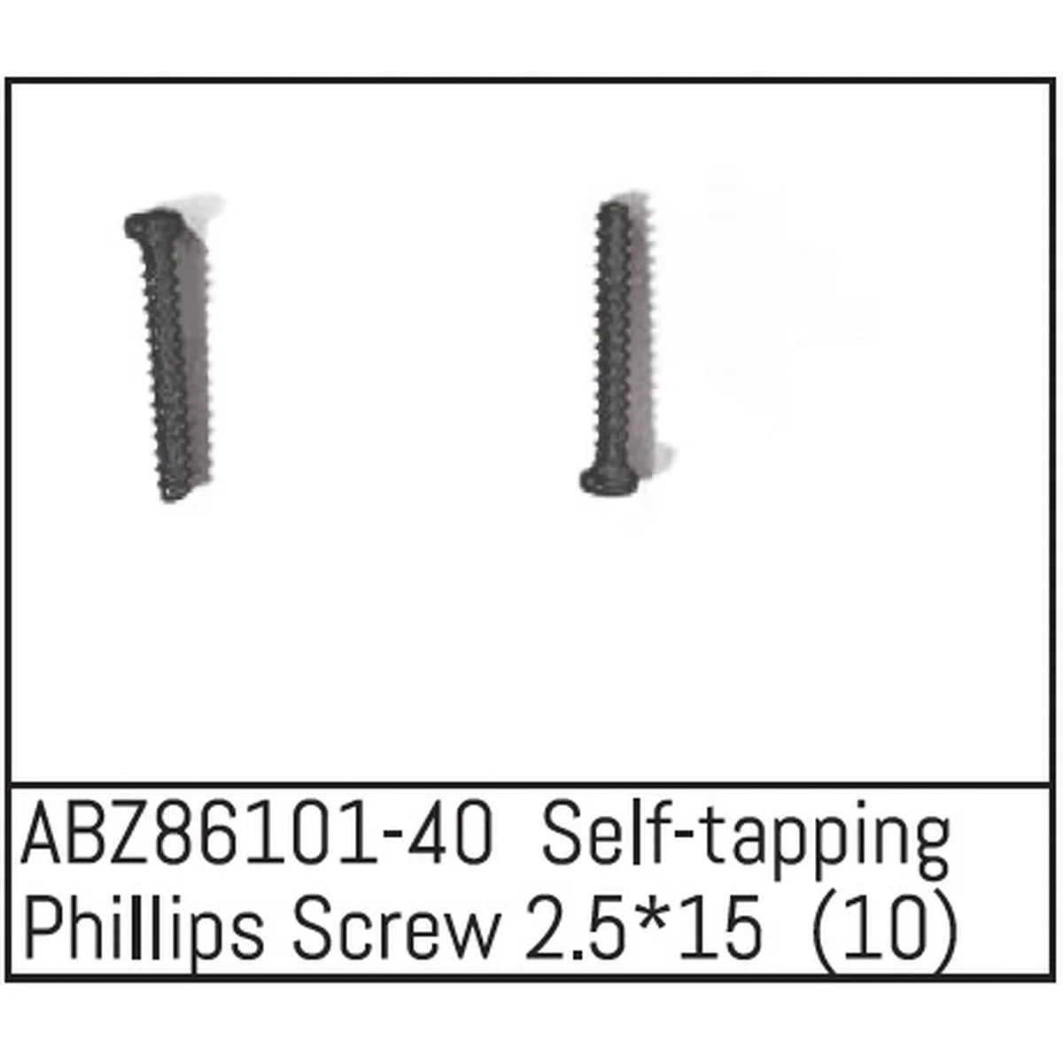 Absima Selbstschneidende Kreuzschlitzschrauben 2.5x15 - Mini AMT (10) ABZ86101-40