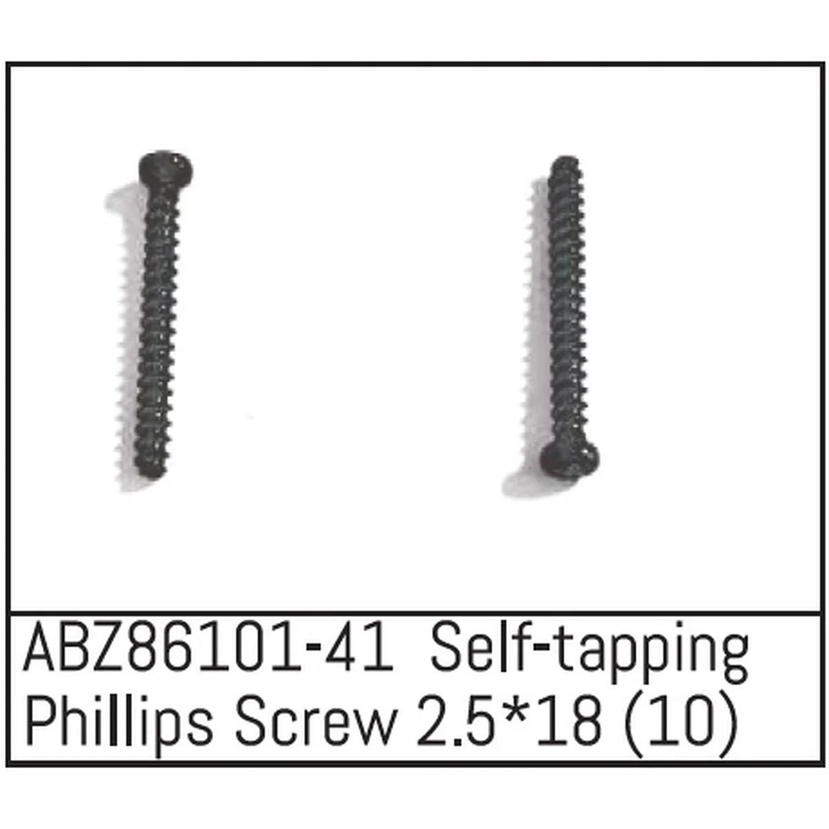 Absima Selbstschneidende Kreuzschlitzschrauben 2.5x18 - Mini AMT (10) ABZ86101-41