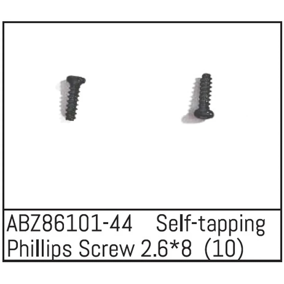 Absima Selbstschneidende Kreuzschlitzschrauben 2.6x8 - Mini AMT (10) ABZ86101-44