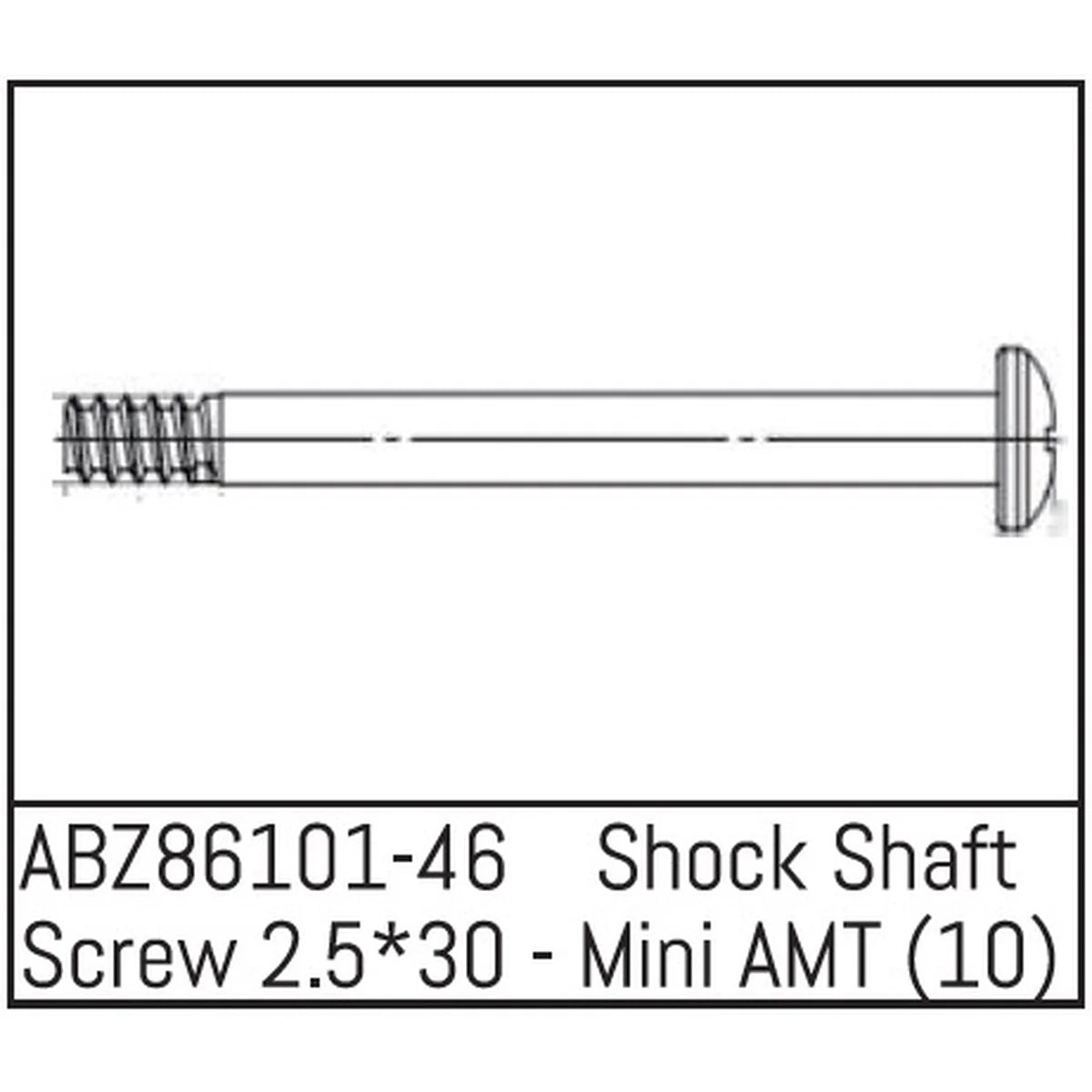 Absima Dämpferkolbenstange Schrauben 2.5x30 - Mini AMT (10) ABZ86101-46