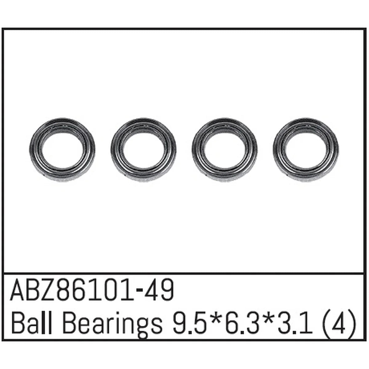 Absima Kugellager 9.5x6.3x3.1 - Mini AMT (4) ABZ86101-49