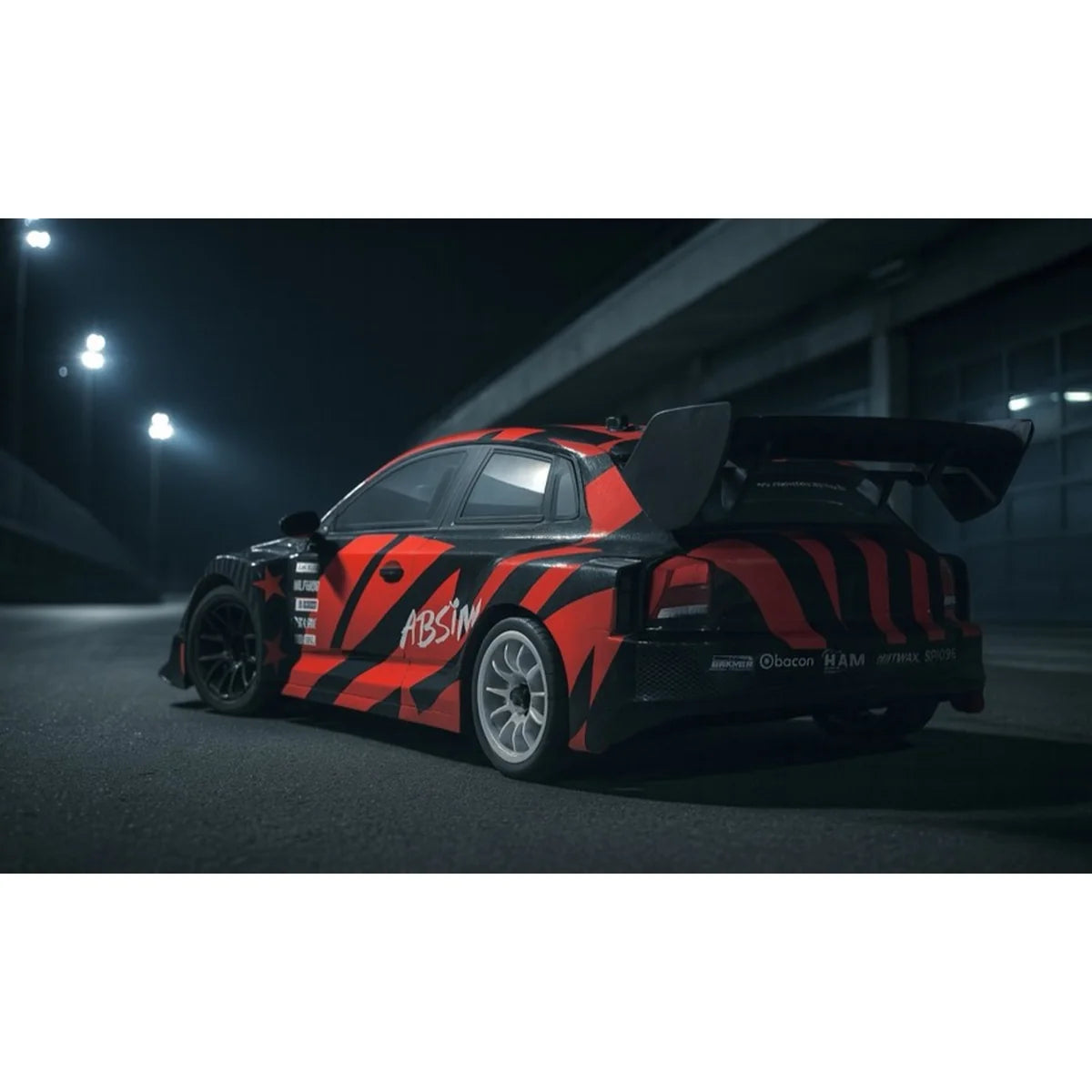 Absima Aero-X On-road brushed 4WD + NiMH 2000mAh 12230-Set im Maßstab 1:10 Onroad RTR – Rückansicht